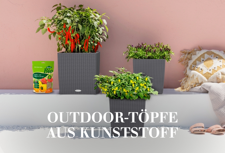 Outdoor-Töpfe aus Kunststoff