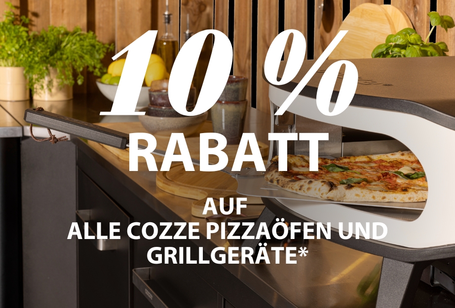 10 % Vorteil auf Cozze Pizzaöfen und Grillgeräte