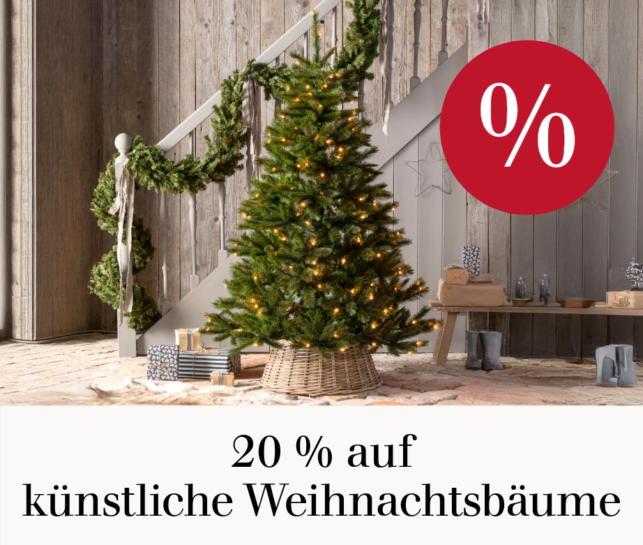 20 % auf künstliche Weihnachtsbäume