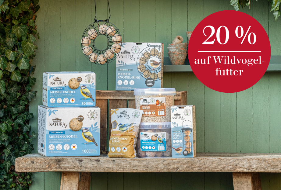 20 % Rabatt auf Wildvogelfutter