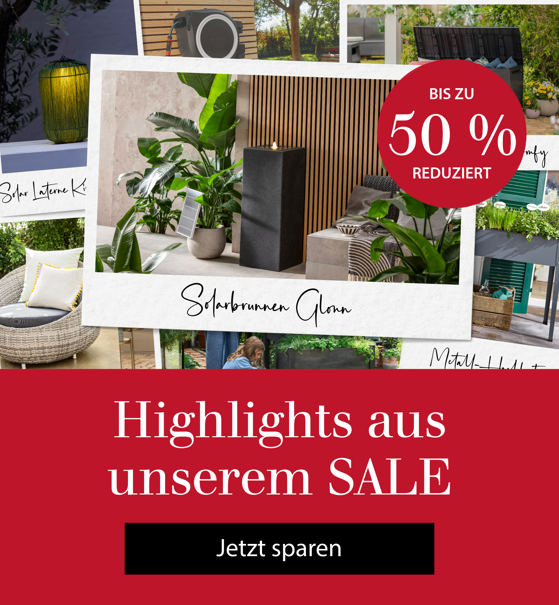 Highlights aus unserem SALE : Zum Beispiel beim Solarbrunnen Glonn jetzt sparen