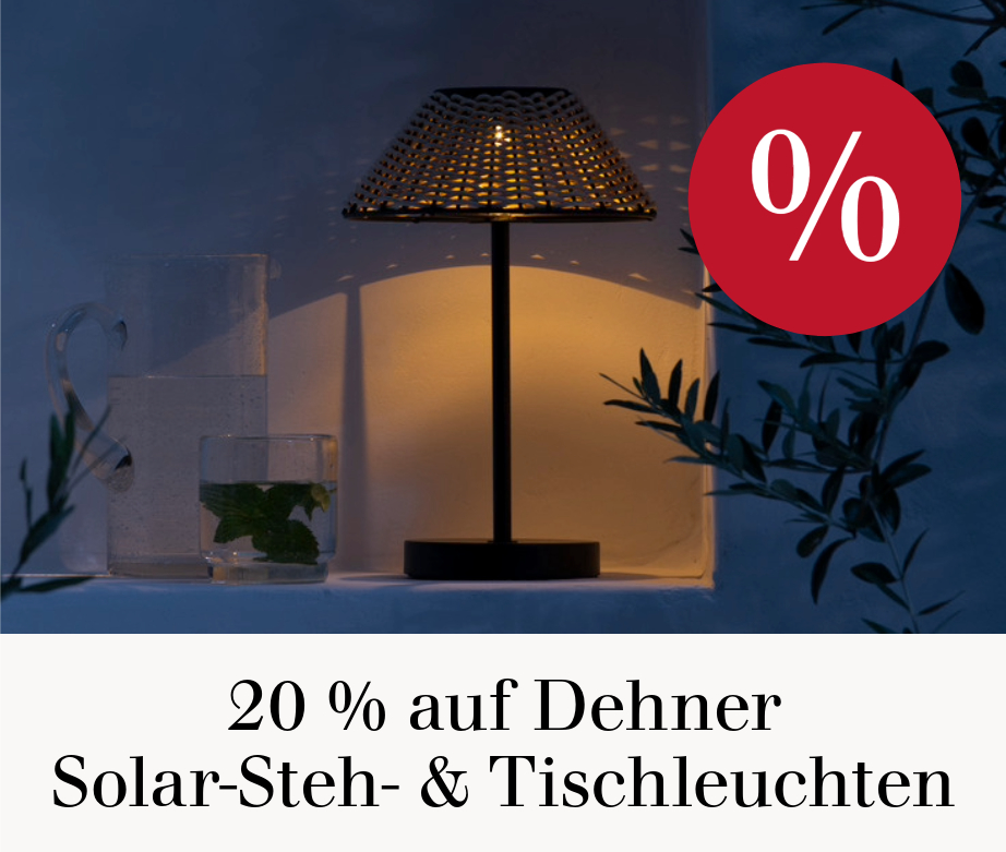 20 % auf Dehner Solar-Steh- & Tischleuchten