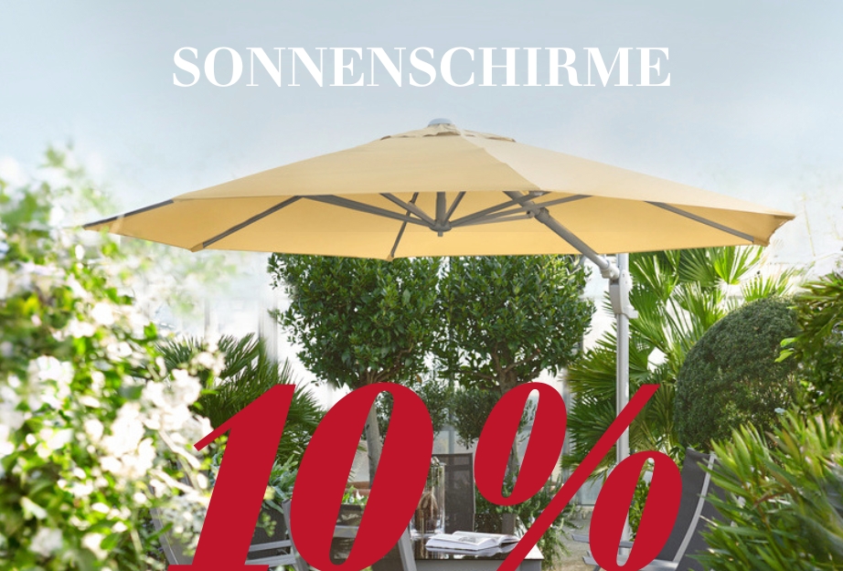 10 % auf Sonnenschirme