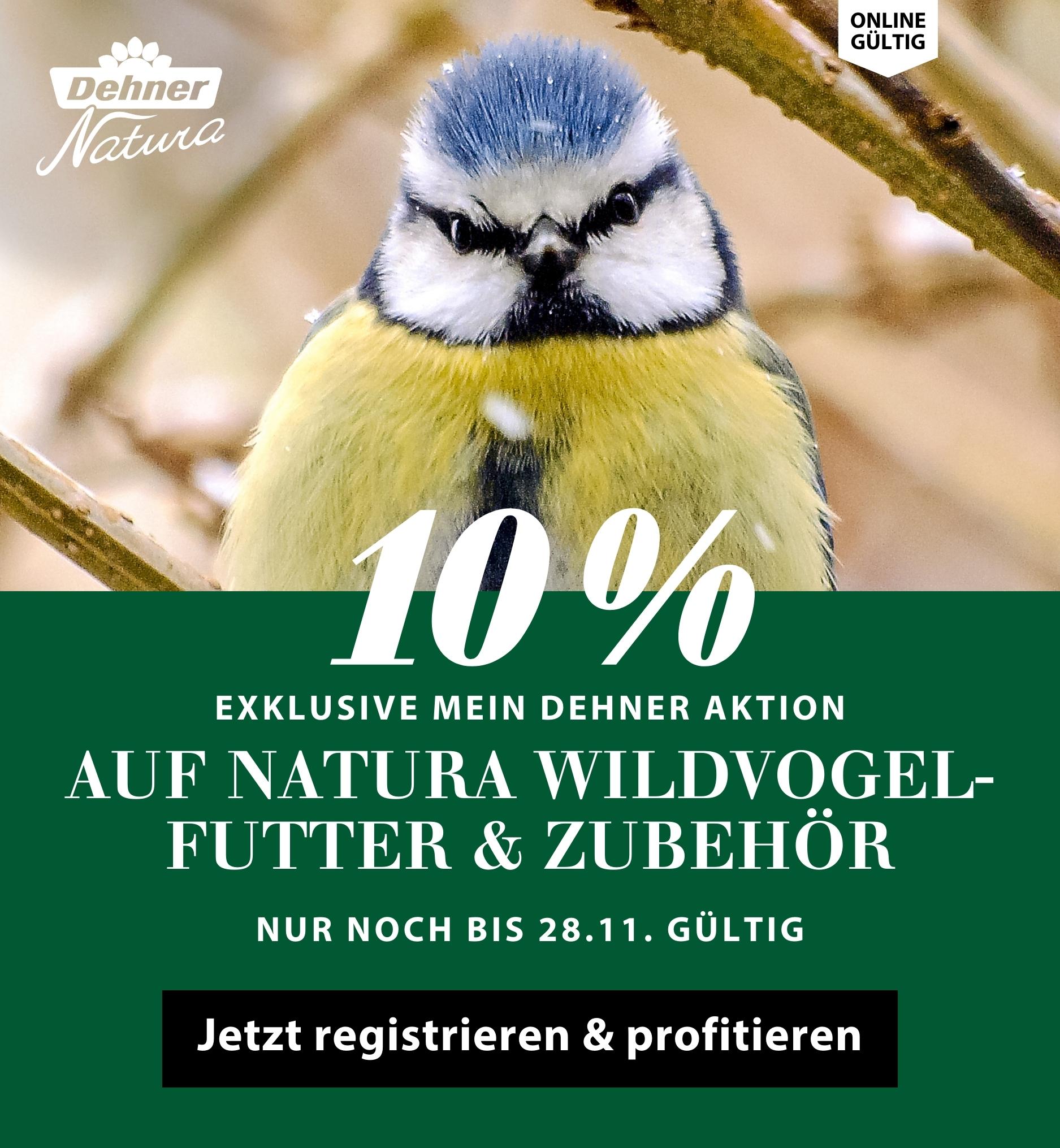 -10 % auf die Zoo Marke Dehner Natura mit Mein Dehner