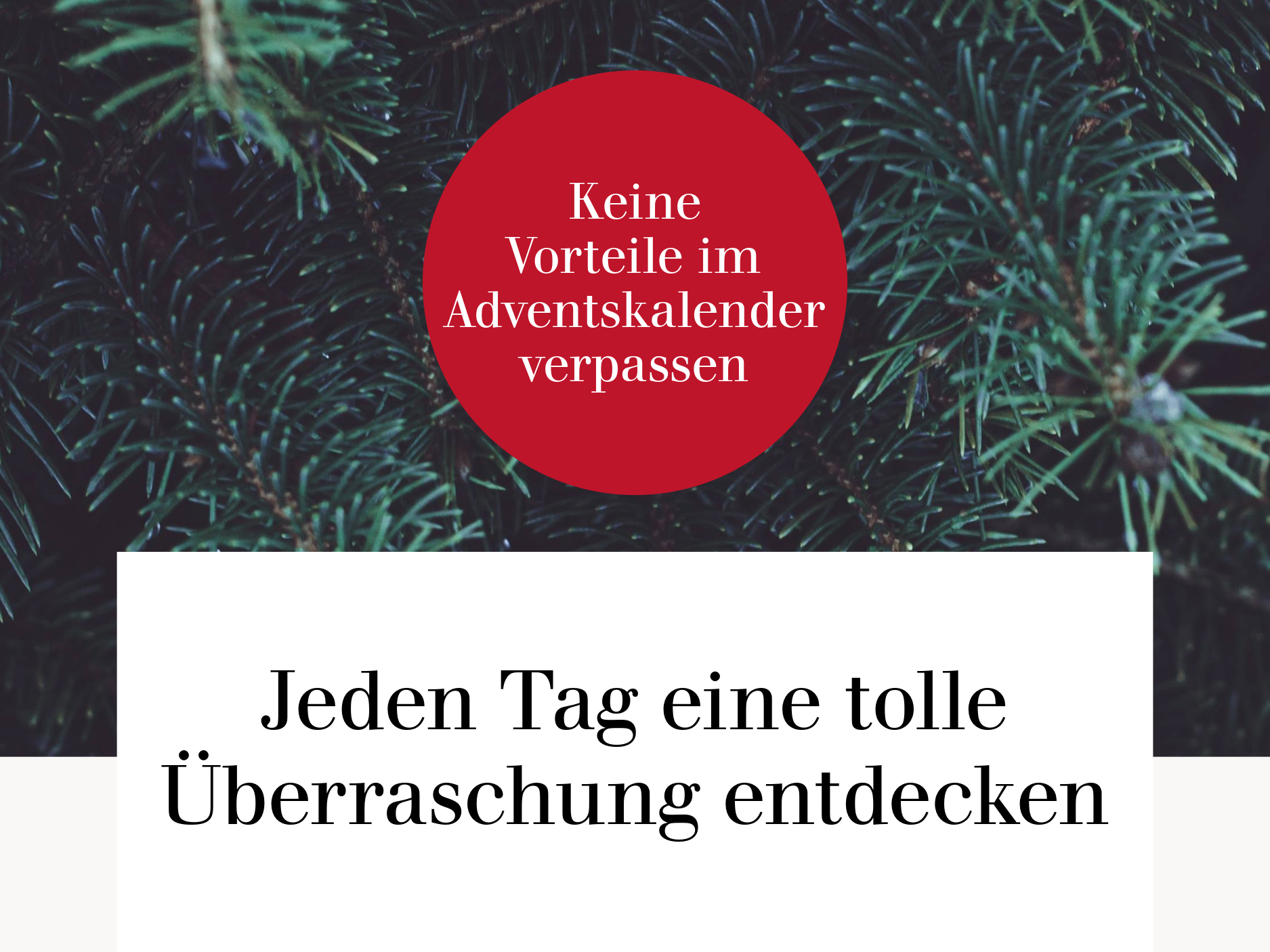 Keine Vorteile im Adventskalender verpassen - Jeden Tag eine tolle Überraschung entdecken