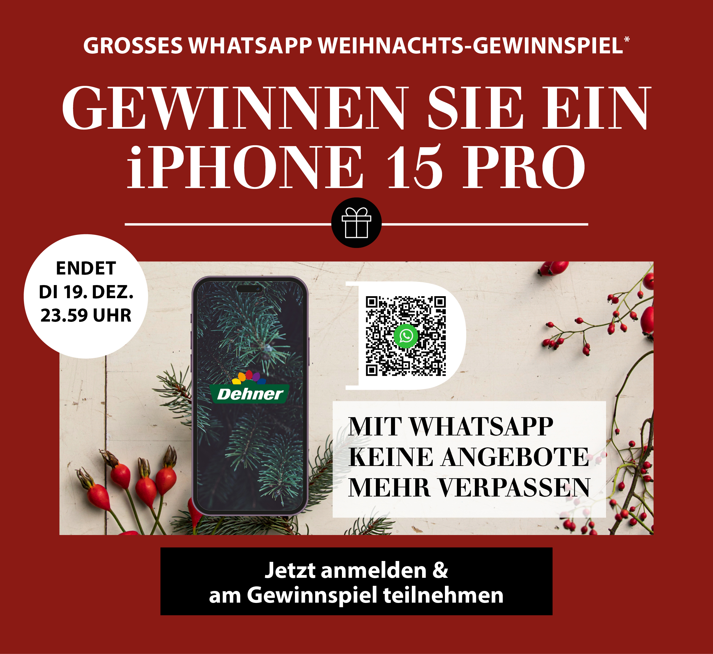 Jetzt anmelden & am Gewinnspiel* teilnehmen