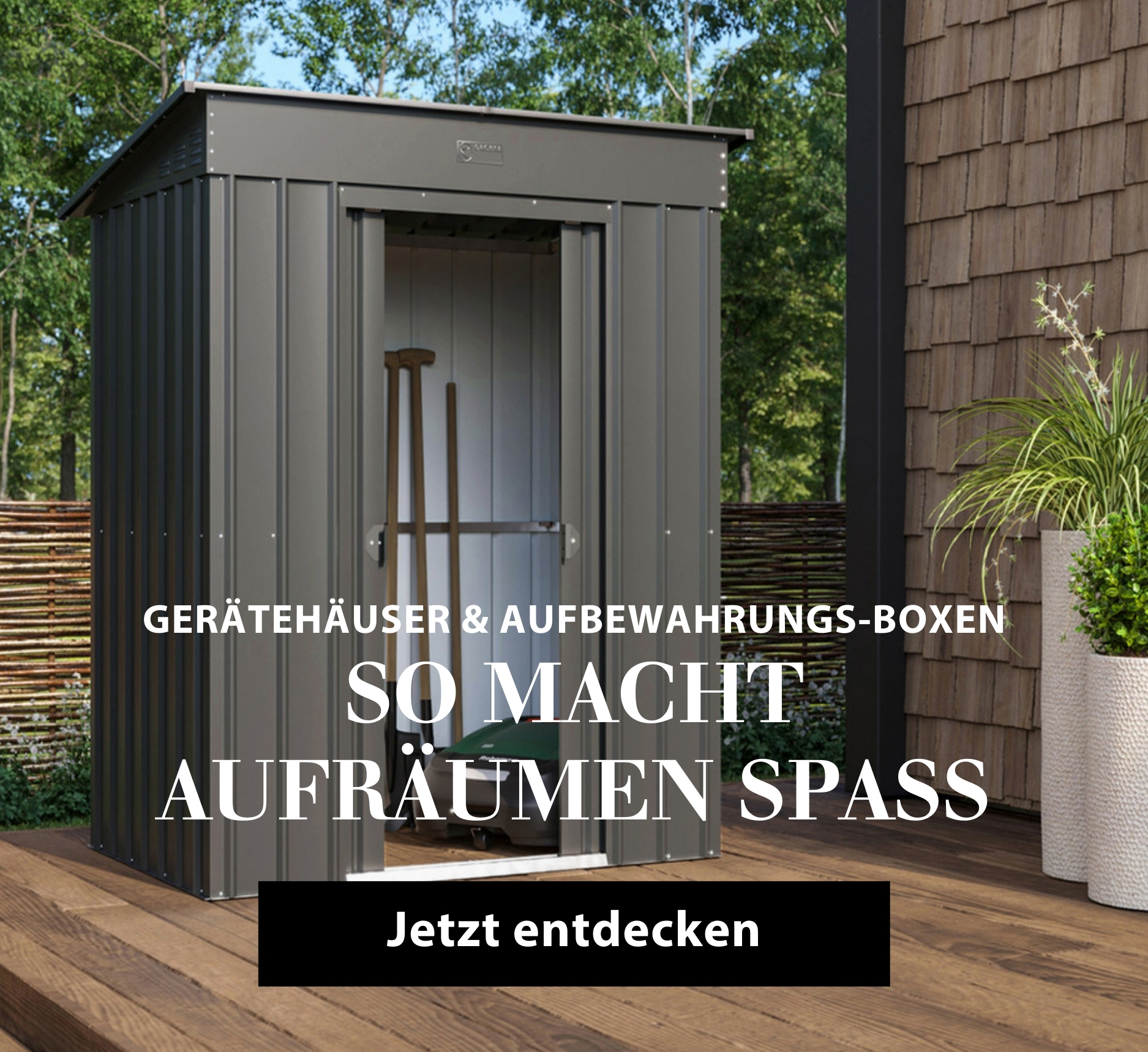 Gerätehäuser und Aufbewahrungsboxen