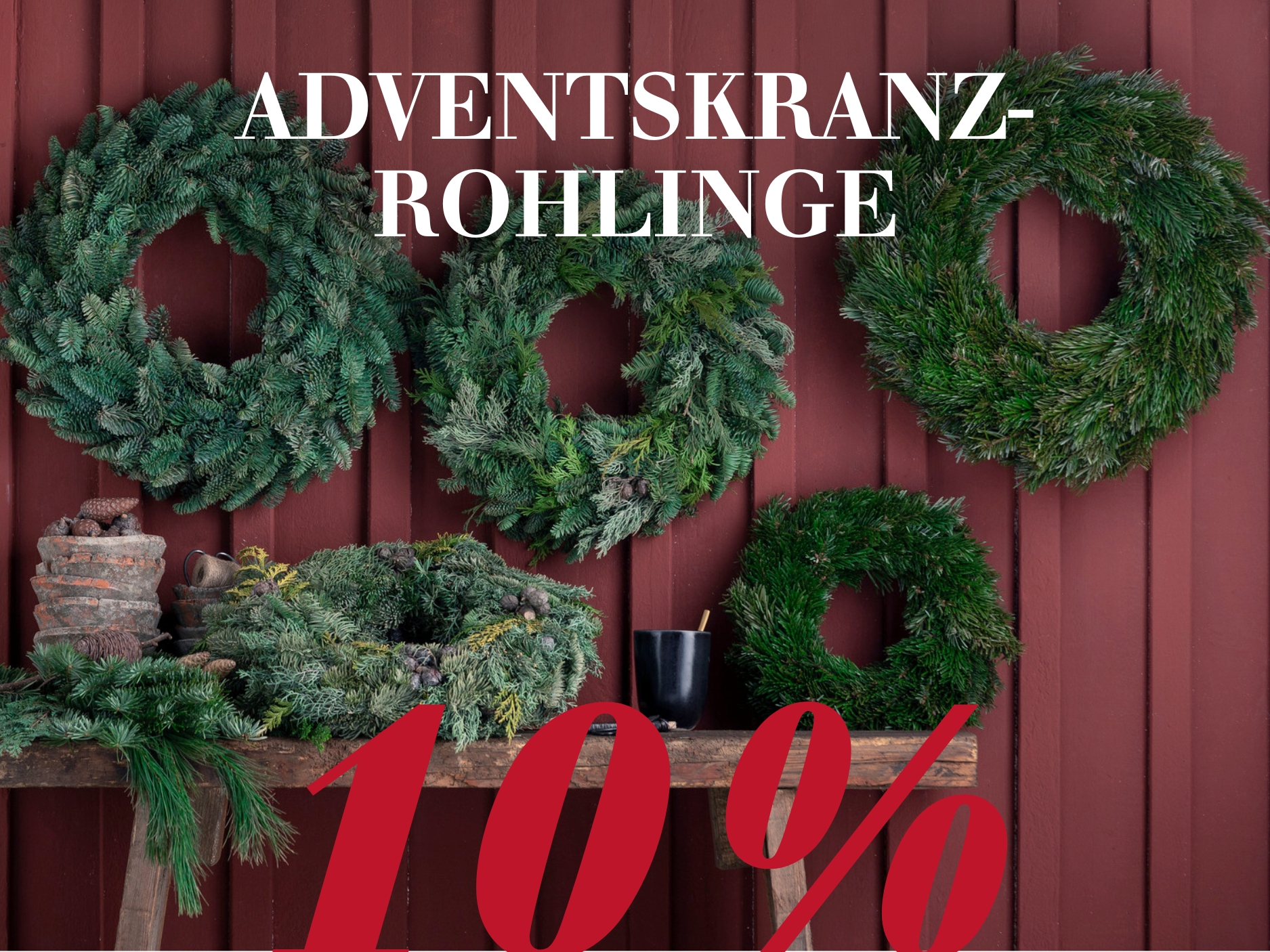 10 %** auf Adventskranz Rohlinge