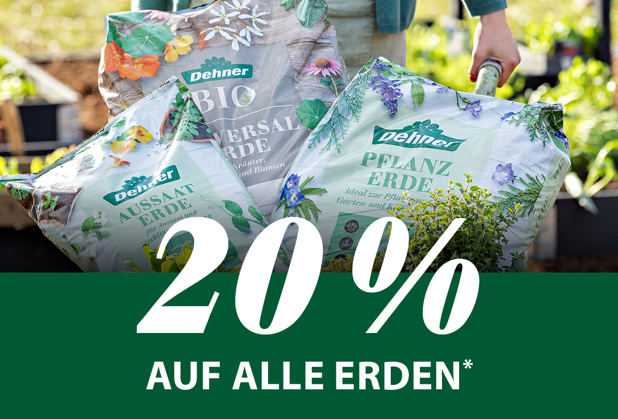 20 % auf alle Erden **
