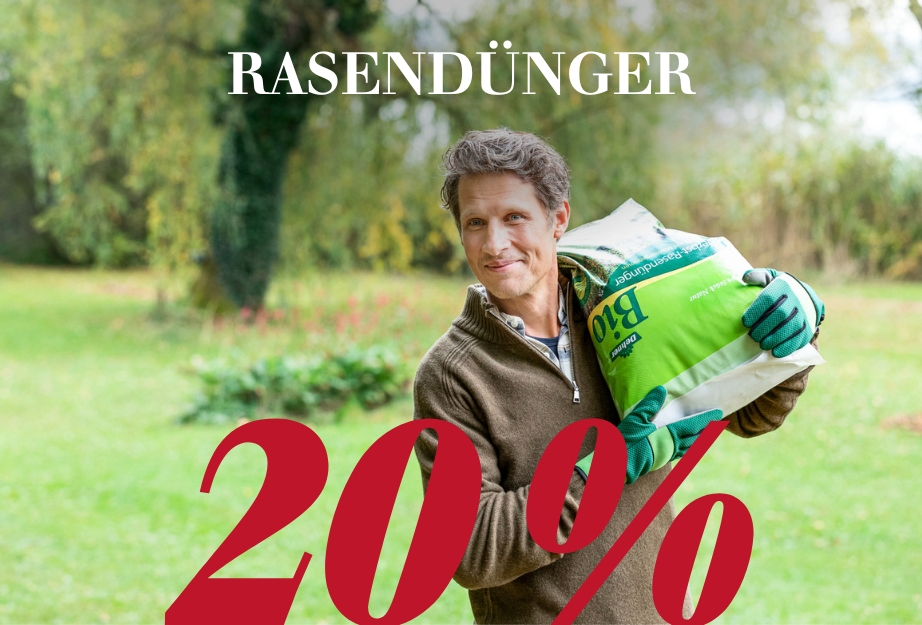 20 % auf Rasendünger
