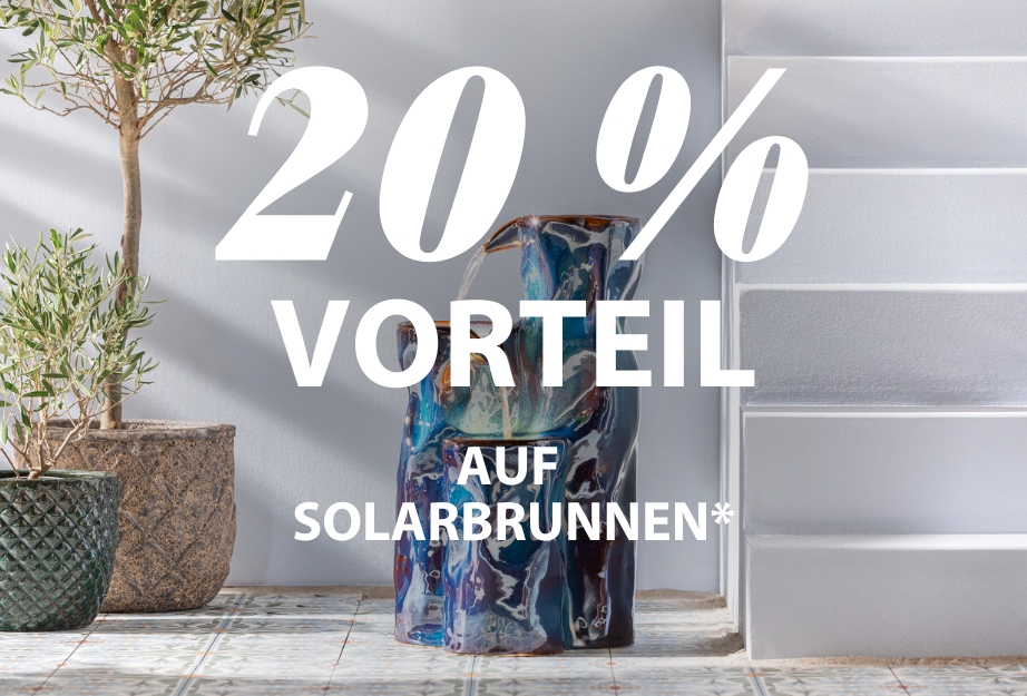 20 % Vorteil auf Solar-Brunnen