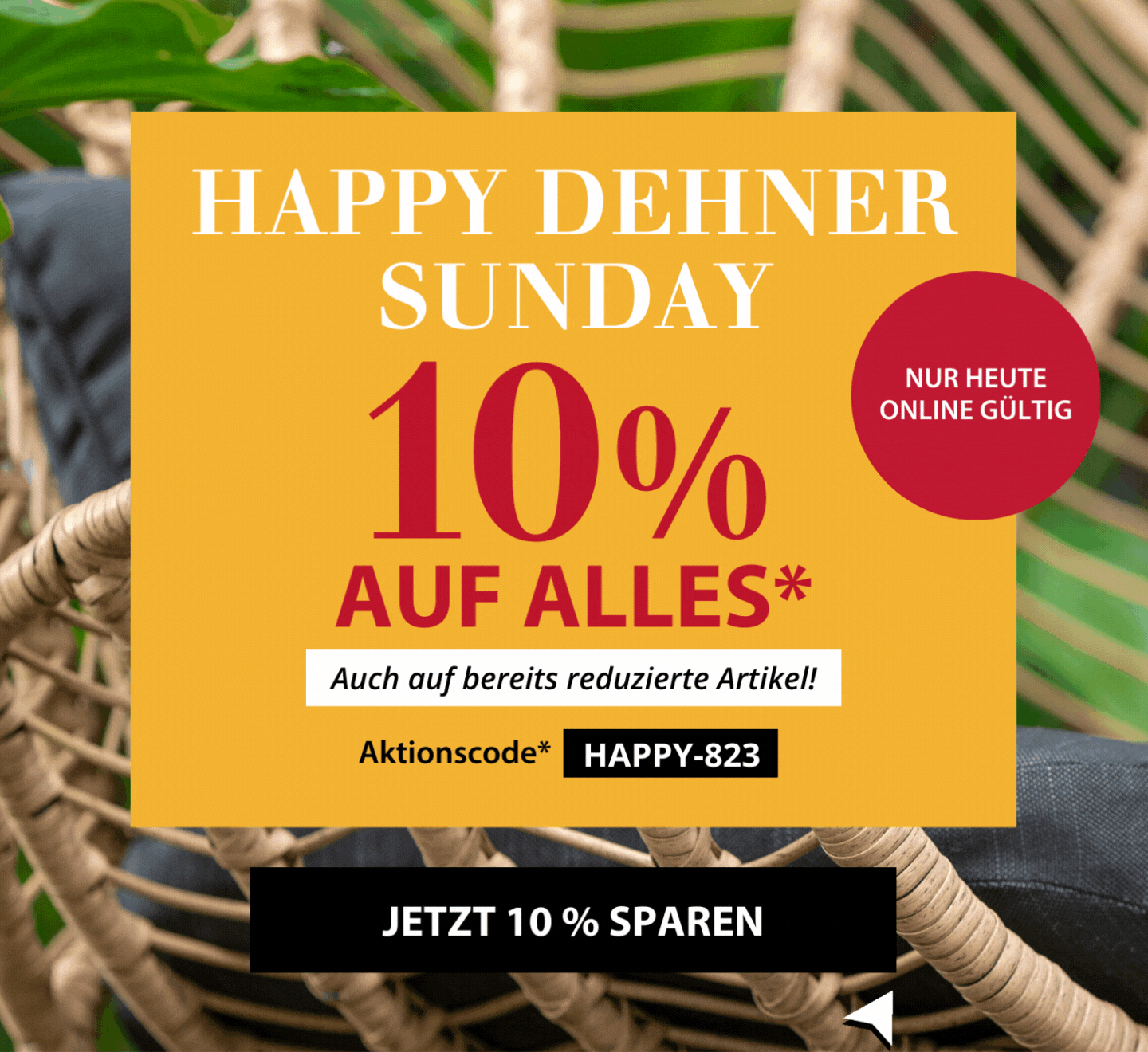 Happy Dehner Sunday: 10% sparen