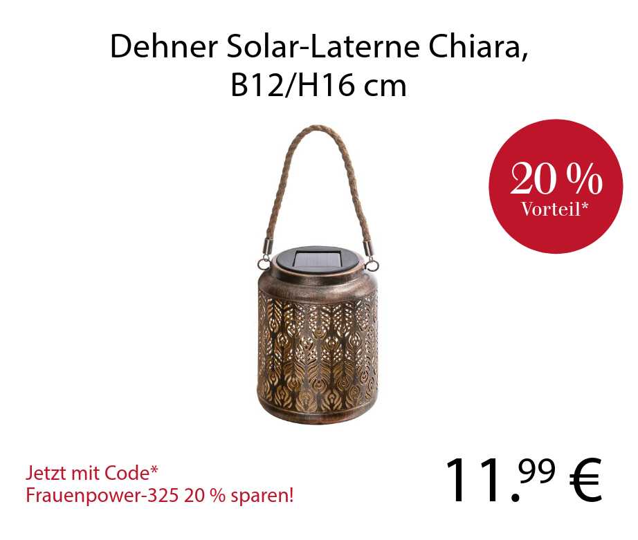 Dehner Solar-Laterne Chiara, B12/H16 cm
