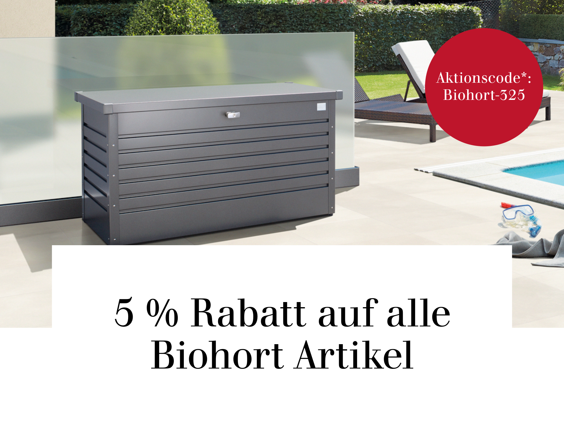 5 % Rabatt auf alle Biohort Artikel