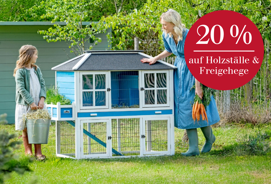 20 % auf Holzställe & Freigehege