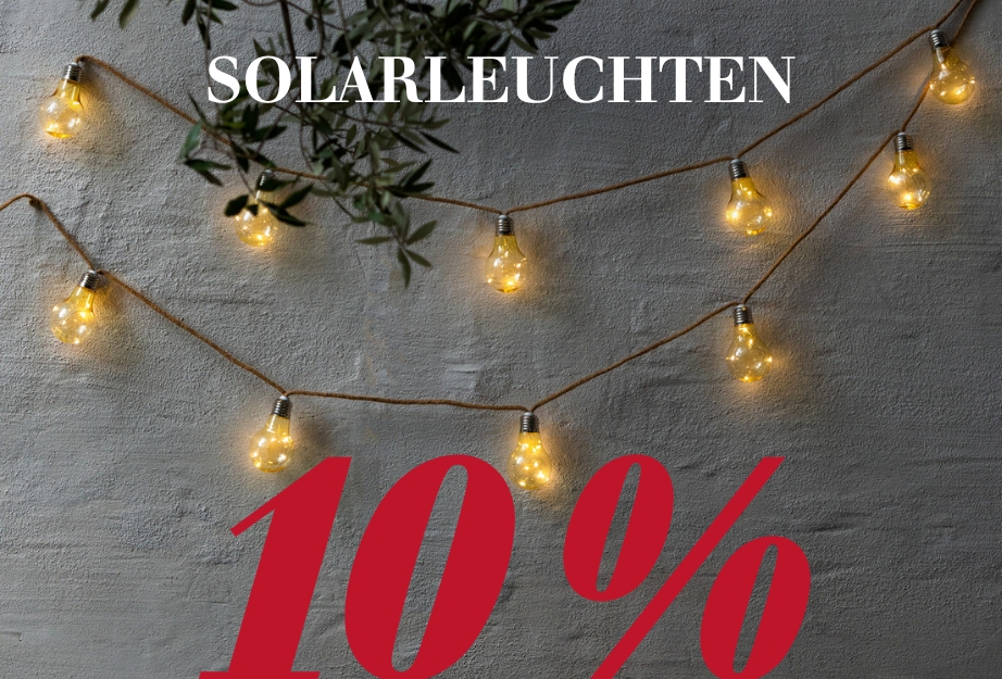 10 % auf Solarleuchten