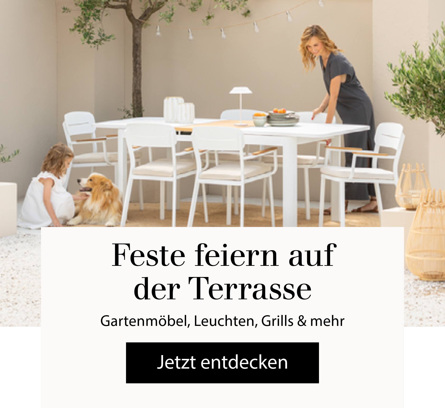 Feste feiern auf der Terrasse
