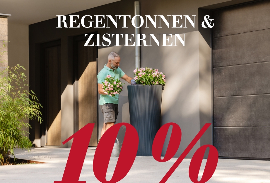 10 % auf Regentonnen & Zisternen