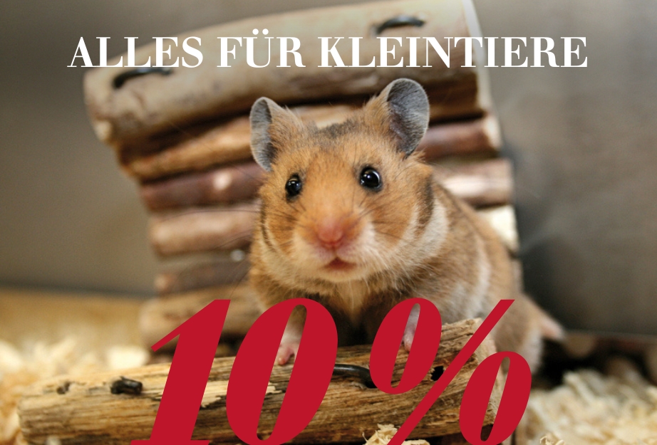 Nur noch heute - 10 % auf Alles für Kleintiere