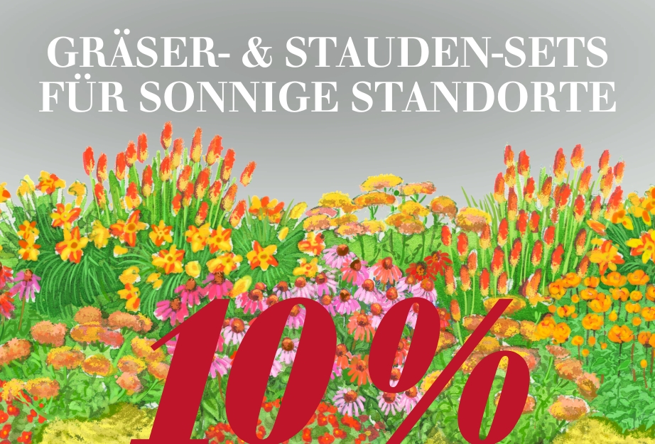 10 % auf Gräser- & Stauden-Sets für sonnige Standorte