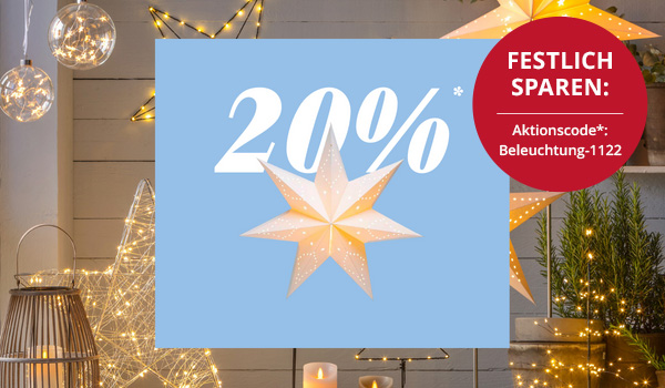 20 % auf Weihnachtsbeleuchtung