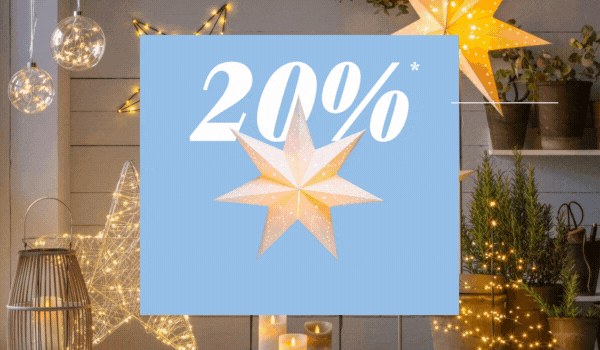 Nur noch kurze Zeit: 20 % auf Weihnachtsbeleuchtung