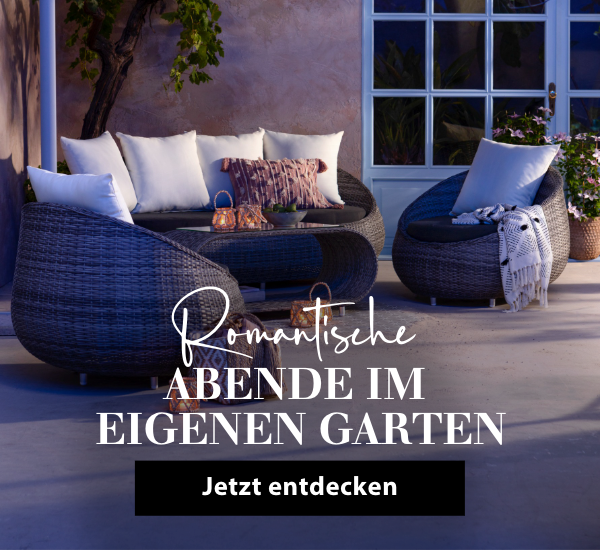 Gartenmöbel & leuchtende Highlights