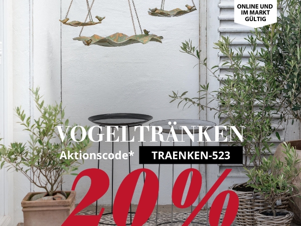 20 % auf Vogeltränken