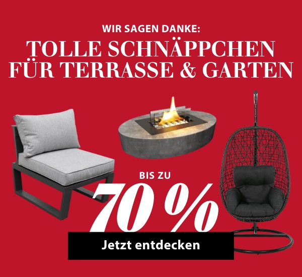 Schnäppchen für Terrasse und Garten