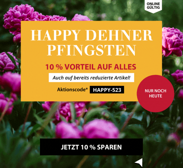 Happy Dehner Pfingsten: 10% sparen